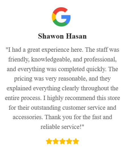 Customer Google Review 2
